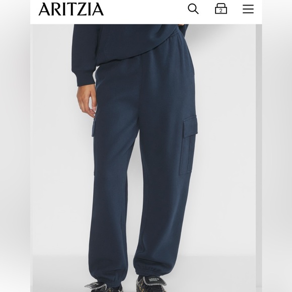 Aritzia Pants - Aritzia Cargo Sweatfleece Joggers size Small